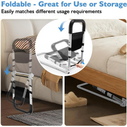 Rieles de cama para adultos mayores | Rieles firmes y ajustables para adultos mayores