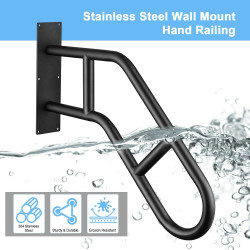 Pasamanos para escalones al aire libre | Barras de agarre impermeables para escaleras