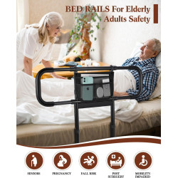 Rieles de cama para adultos mayores