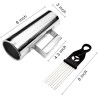 Instrumento EastRock Guiro Shaker Acero Inoxidable Percusión Guiro con Raspador para Actuación en Vivo Instrumento EastRock Guir