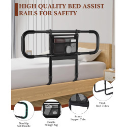 Rieles de cama para adultos mayores