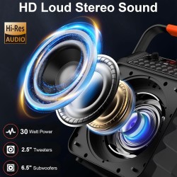 Máquina de karaoke | Con luces LED y microfonos