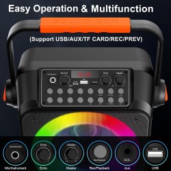 Máquina de karaoke | Con luces LED y microfonos