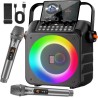 Máquina de karaoke | Con luces LED y microfonos