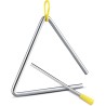 TIPTAP Triángulo de percusión de mano, triángulo de acero musical de 6 pulgadas con golpeador