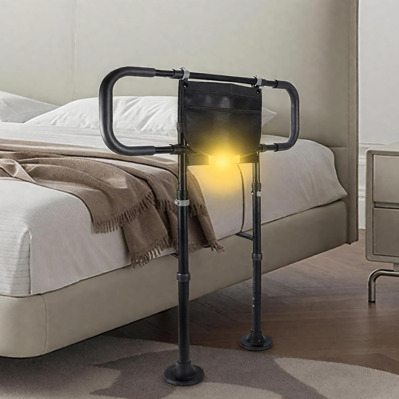Rieles de cama para adultos mayores | Rieles firmes y con luz integrada