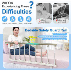 Barandillas laterales de cama | Barandillas de cama para personas discapacitadas y adultos mayores