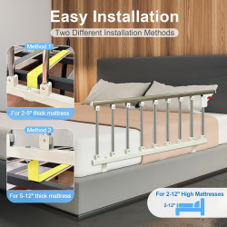Barandillas laterales de cama | Barandillas de cama para personas discapacitadas y adultos mayores