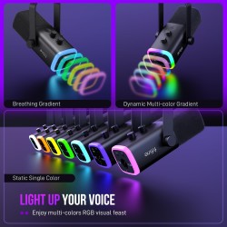FIFINE - Micrófono dinámico XLR/USB | Microfono para podcast, transmision de musica y juegos