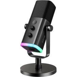 FIFINE - Micrófono dinámico XLR/USB | Microfono para podcast, transmision de musica y juegos