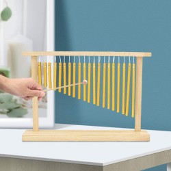 ENNBOM Carillón de 20 notas para mesa, timbre de viento, 20 barras, instrumento de percusión con mazo
