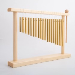 ENNBOM Carillón de 20 notas para mesa, timbre de viento, 20 barras, instrumento de percusión con mazo