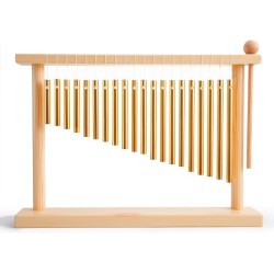 ENNBOM Carillón de 20 notas para mesa, timbre de viento, 20 barras, instrumento de percusión con mazo