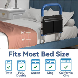 Rieles de cama para adultos mayores