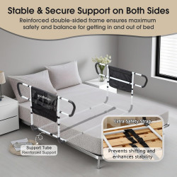 Riel de cama doble para adultos mayores