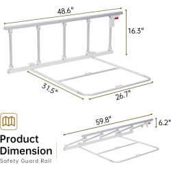 ELENKER Rieles de cama para adultos mayores