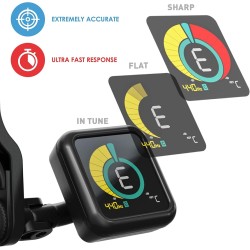 KLIQ UberTuner - Afinador profesional de clip | Para todo tipo de instrumento con afinacion cromatica