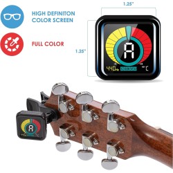 KLIQ UberTuner - Afinador profesional de clip | Para todo tipo de instrumento con afinacion cromatica