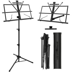 1 paquete de soporte de música, con soporte de clip para partituras de música y bolsa de transporte