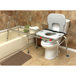 Eagle Health Supplies Banco de transferencia de inodoro a bañera | Asiento de transferencia de indoro a bañera acolchado