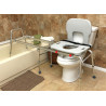 Eagle Health Supplies Banco de transferencia de inodoro a bañera | Asiento de transferencia de indoro a bañera acolchado