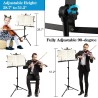 1 paquete de soporte de música, con soporte de clip para partituras de música y bolsa de transporte