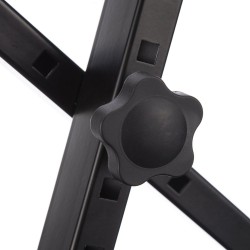 Taburete resistente RockJam Xfinity con doble X para piano, premontado, con correas de bloqueo