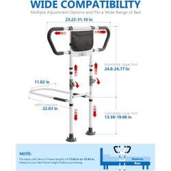 Rieles de cama para adultos mayores