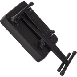 Taburete resistente RockJam Xfinity con doble X para piano, premontado, con correas de bloqueo