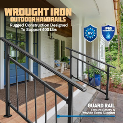 Pasamanos de escalera ajustables | Pasamanos de exteriores ajustables para escaleras