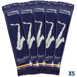 Lengüetas SR2215 tenor para saxofón, fuerza de 1.5, 5 unidades, de la marca Vandoren