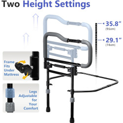 Rieles de cama para adultos mayores
