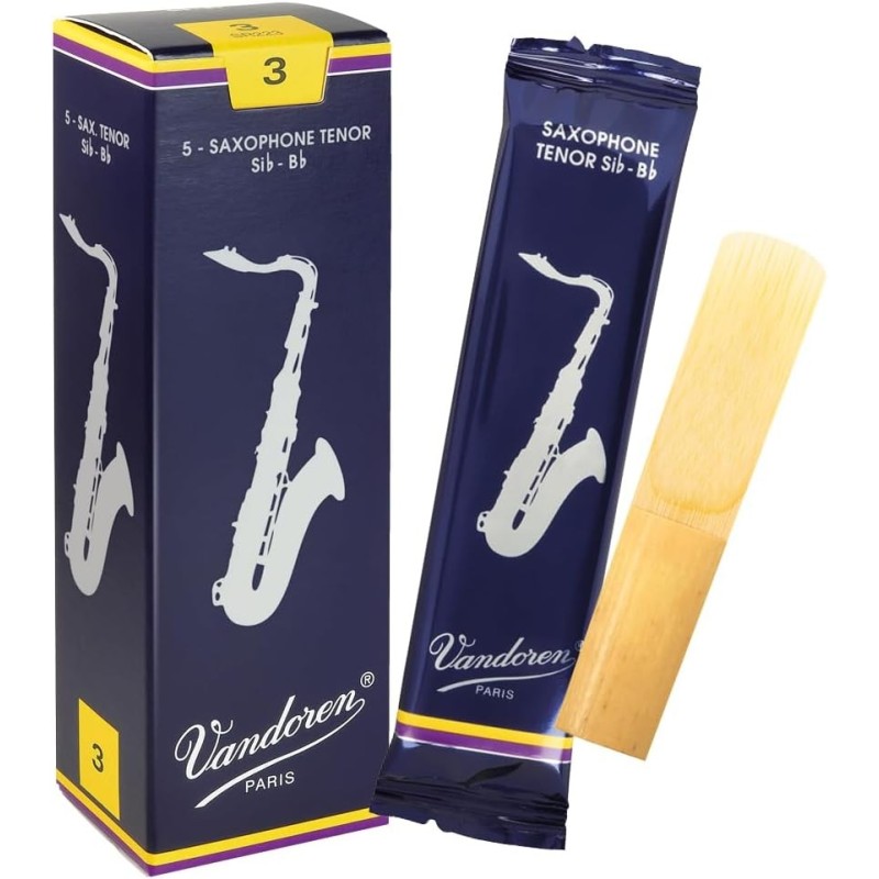Lengüetas SR2215 tenor para saxofón, fuerza de 1.5, 5 unidades, de la marca Vandoren Lengüetas SR2215 tenor para saxofón, fuerza de 1.5, 5 unidades, de la marca Vandoren