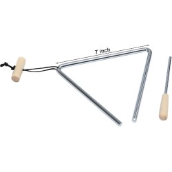 Instrumento musical del triángulo | De acero inoxidable y resistente