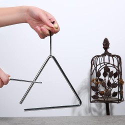 Instrumento musical del triángulo | De acero inoxidable y resistente