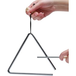 Instrumento musical del triángulo | De acero inoxidable y resistente