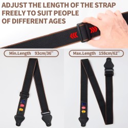 Correas de guitarra eléctrica acústica, correa de guitarra baja con 3 extremos de soporte para púas de guitarra