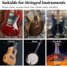 Capo - Cejilla para guitarra eléctrica acústica, ukelele, paquete de 2 abrazaderas de clip para guitarra Kapo con soporte para p