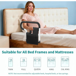 Rieles de cama para adultos mayores, riel de asistencia de cama ajustable para personas mayores