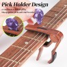 Capo - Cejilla para guitarra eléctrica acústica, ukelele, paquete de 2 abrazaderas de clip para guitarra Kapo con soporte para p