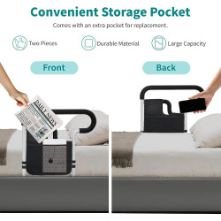 Rieles de cama para adultos mayores, riel de asistencia de cama ajustable para personas mayores