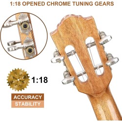 Hricane Ukelele profesional | Con kit de accesorios para principiantes