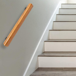 Barandilla de madera antideslizante | Barandilla elegante demadera para escaleras