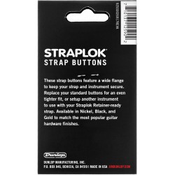 JIM DUNLOP Straplok 2PSLS031N - Juego de botones de correa de doble diseño, níquel-2