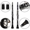 Glory GLY-PBK Clarinete profesional | Kit de accesorios de Clarinete para presentaciones
