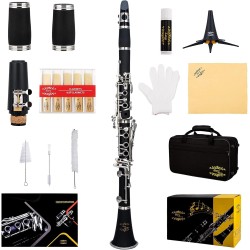 Glory GLY-PBK Clarinete profesional | Kit de accesorios de Clarinete para presentaciones