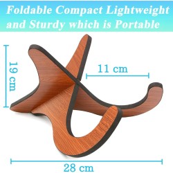 Soporte portátil plegable de madera para ukelele para mandolinas y violines