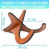 Soporte portátil plegable de madera para ukelele para mandolinas y violines