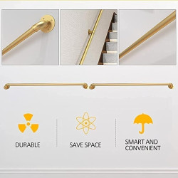 Pasamanos de escalera dorados | Pasamanos para escaleras de interior dorados