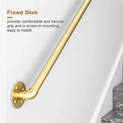 Pasamanos de escalera dorados | Pasamanos para escaleras de interior dorados